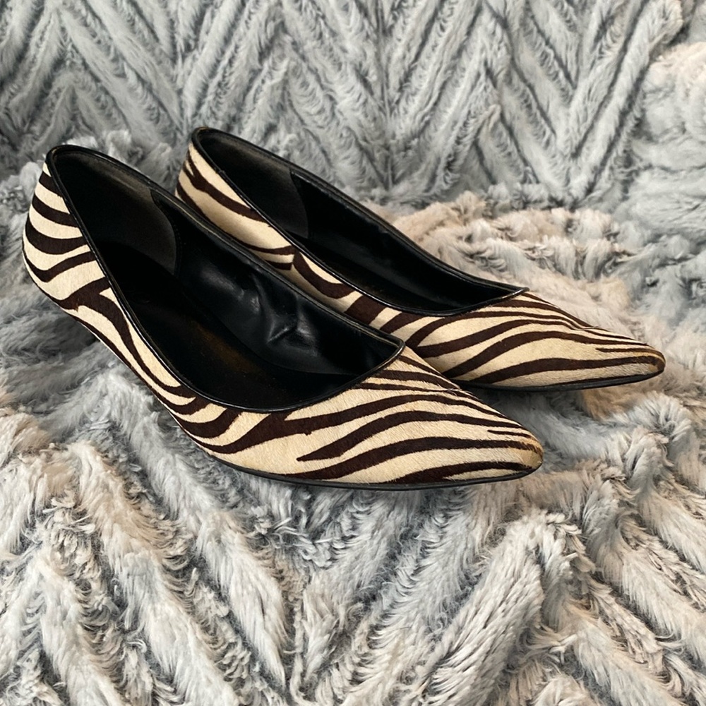 Aldo Zebra Print Kitten Heels